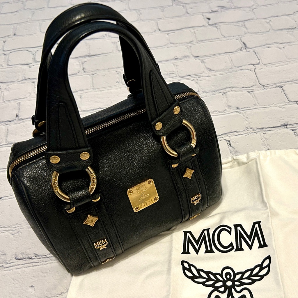 Mcm Black Mini Boston Bag - Euc With Dust Bag